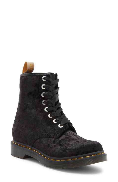 1460 Crushed Velvet Combat Boot (Women)