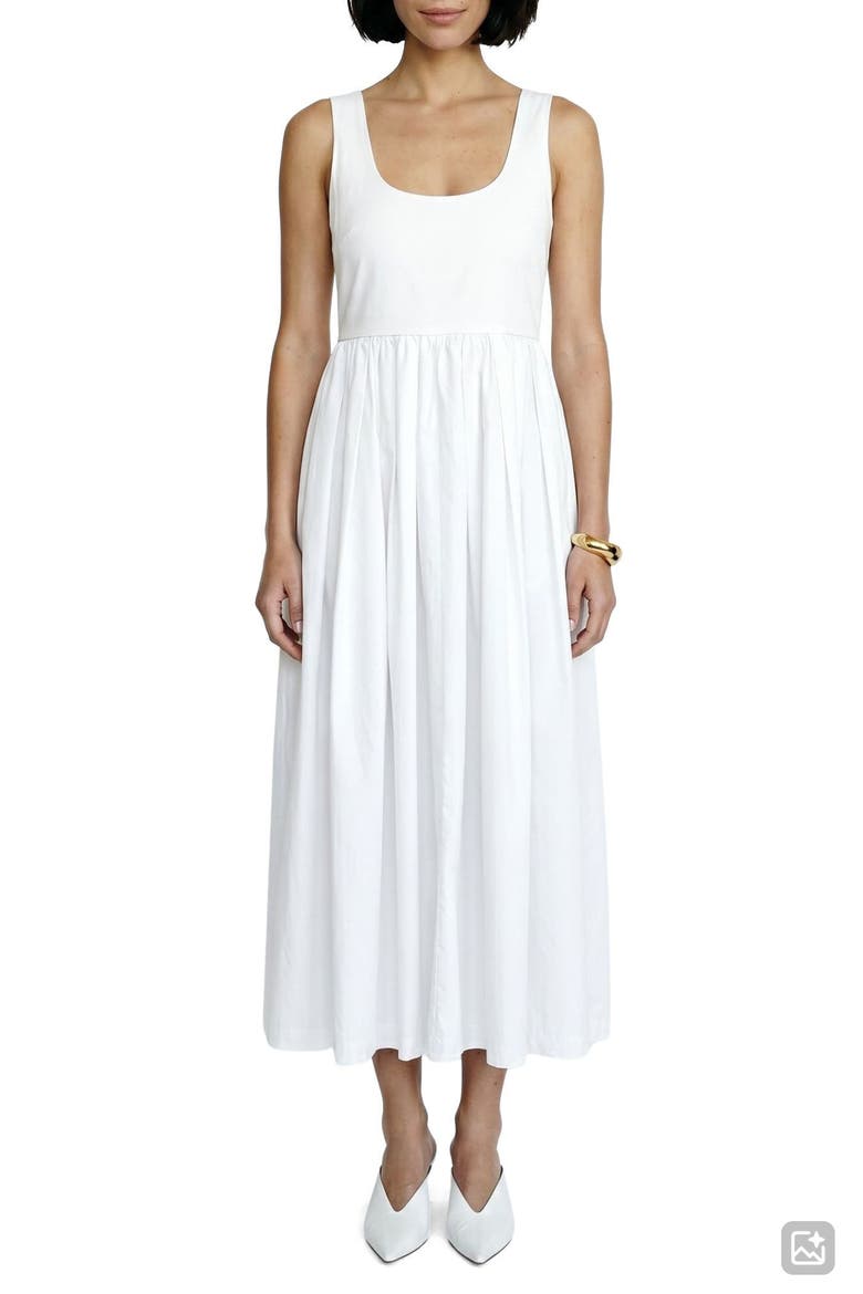 Amane Reversible U-Neck Midi Dress, Main, color, CLOUD DANCER