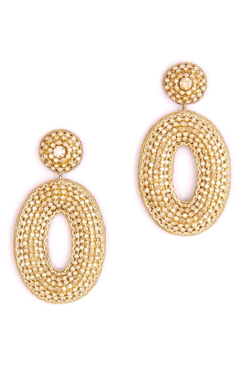 Odeya Crystal Drop Earrings, Main, color, GOLD