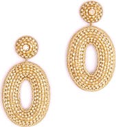 Deepa Gurnani Odeya Crystal Drop Earrings