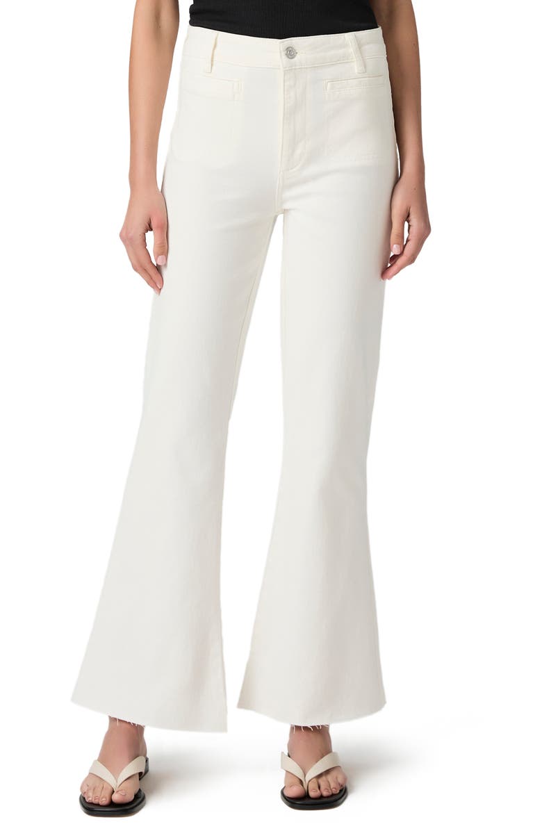 PAIGE Marlow Skimmer Wide Leg Jeans, Main, color, Tonal Ecru