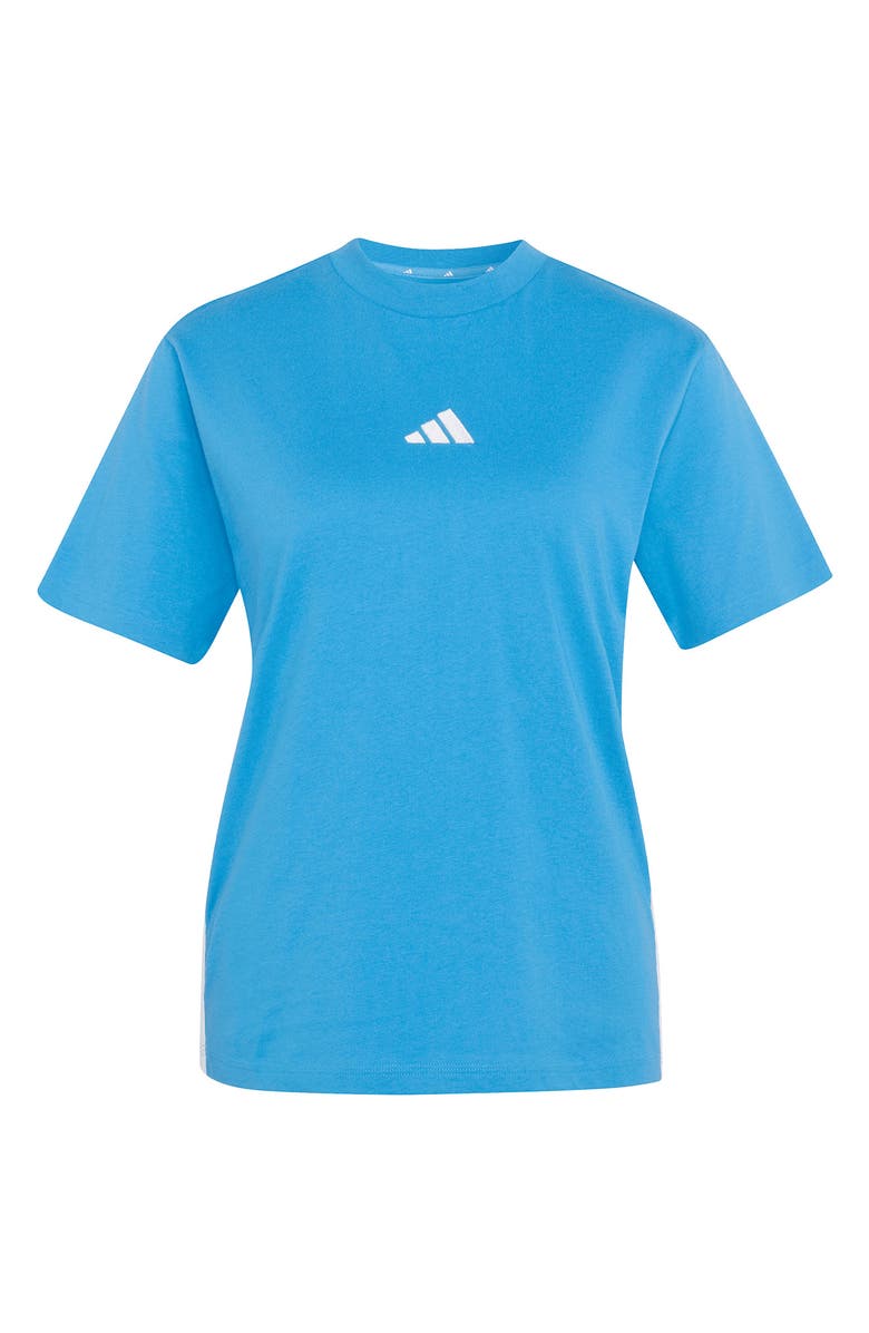 adidas Essential 3-Stripes T-Shirt, Alternate, color, Ray Blue/ White