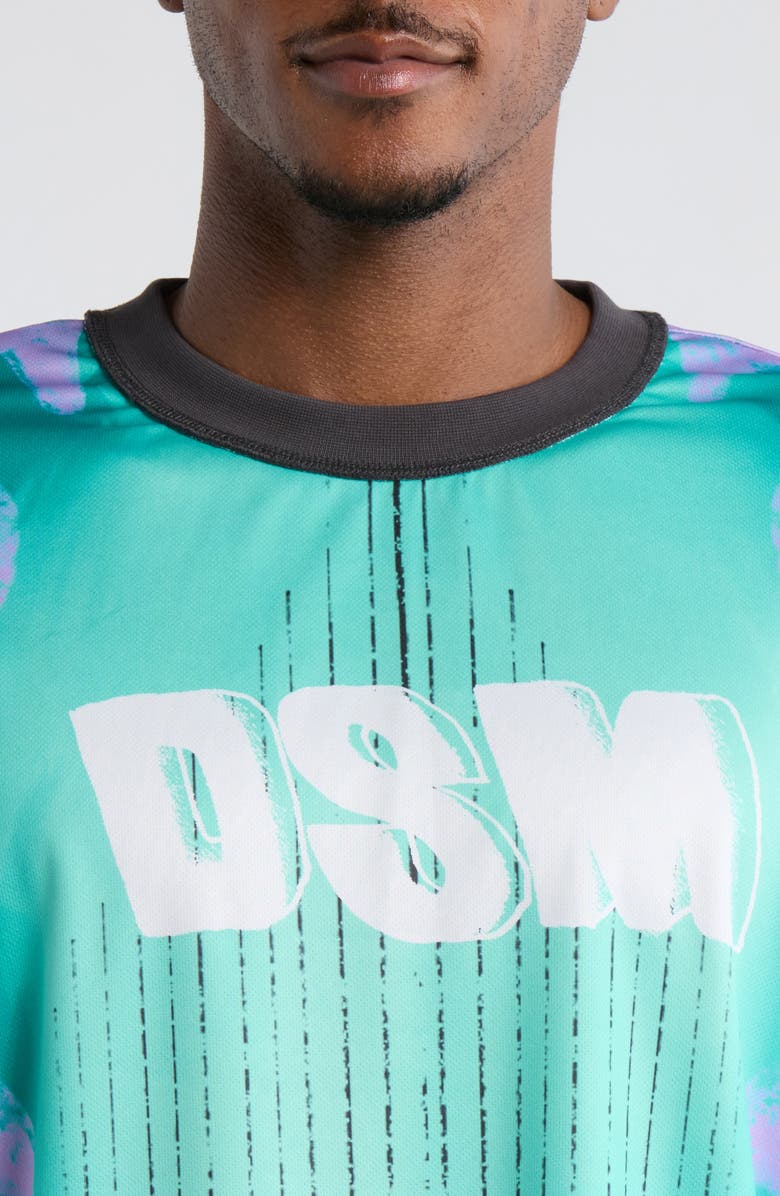 DIET STARTS MONDAY Flame Logo Detail Long Sleeve Top, Alternate, color, Teal/Purple