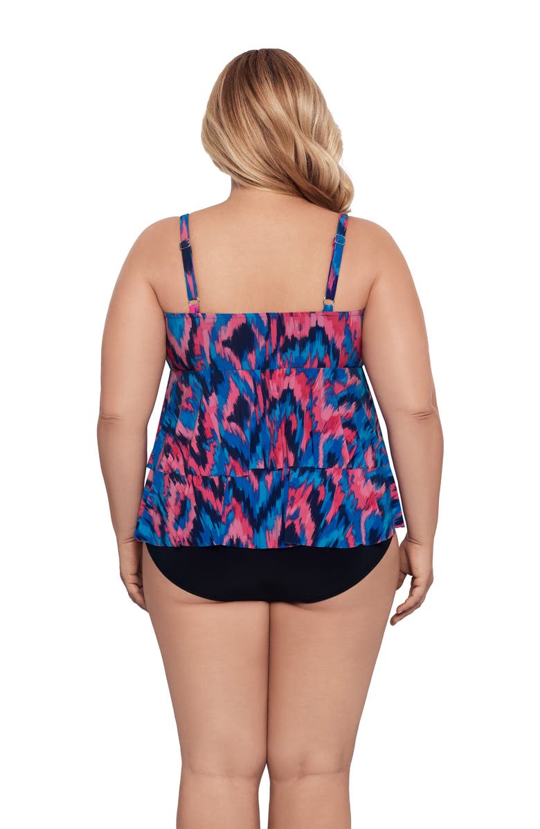 Trimshaper Leona V-Neckline Tankini Swimsuit Top, Alternate, color, Nairobi Nights