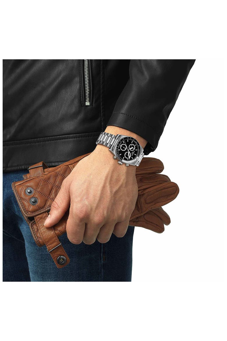 PR516 Bracelet Chronograph Watch, 40mm, Alternate, color, BLACK