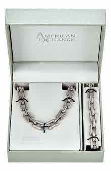 AMERICAN EXCHANGE Men's Square Linked Bracelet