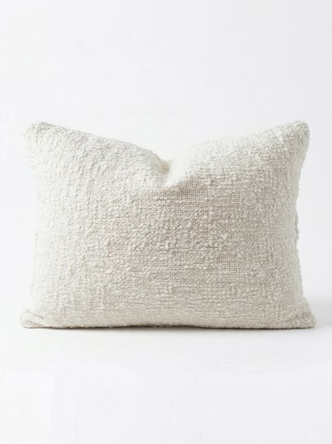Cozy Cotton Boucle Lumbar Pillow Cover Only