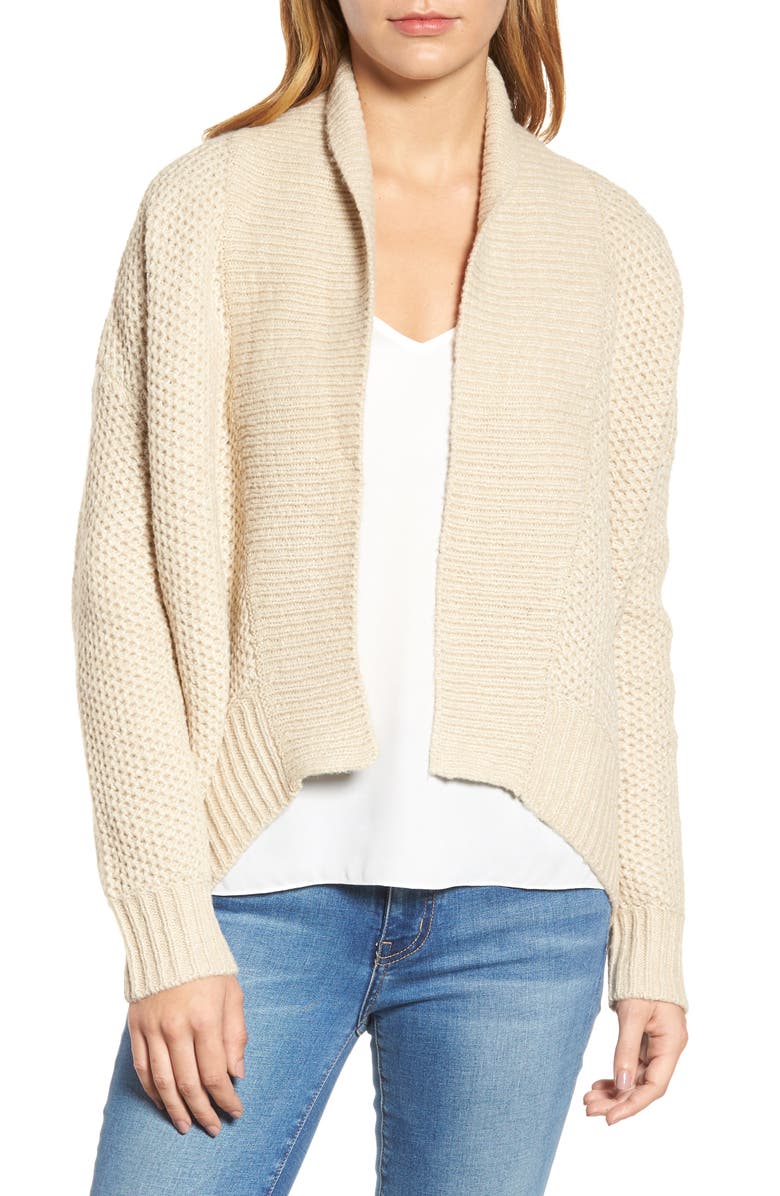 Press Drape Front Knit Cardigan, Main, color, 