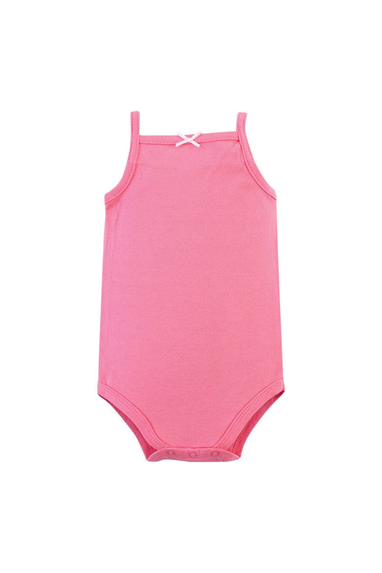 Soft Cotton Sleeveless Infant Bodysuits, Alternate, color, Pink Happy Camper