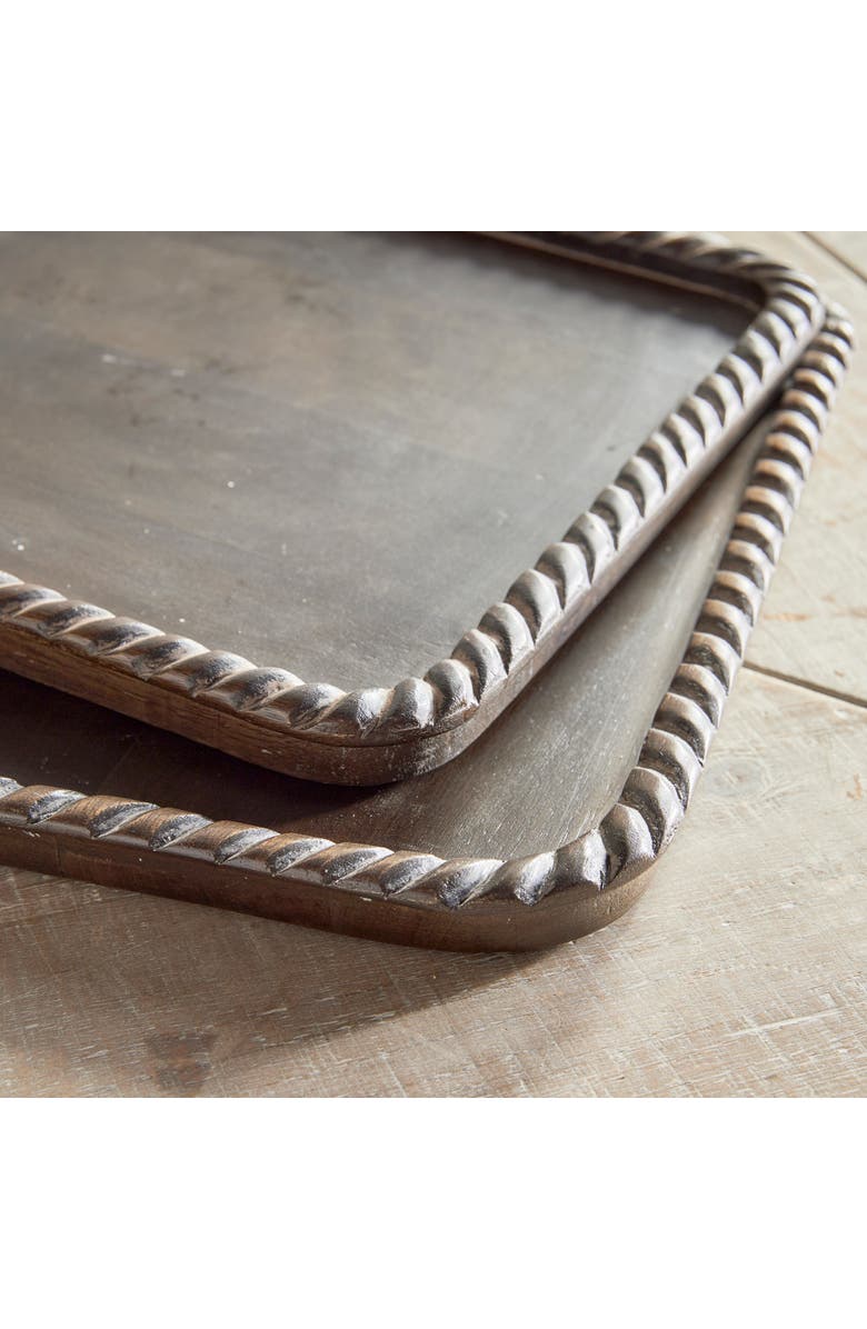 Napa Home & Garden Langley Square Trays Set of 2, Alternate, color, Black