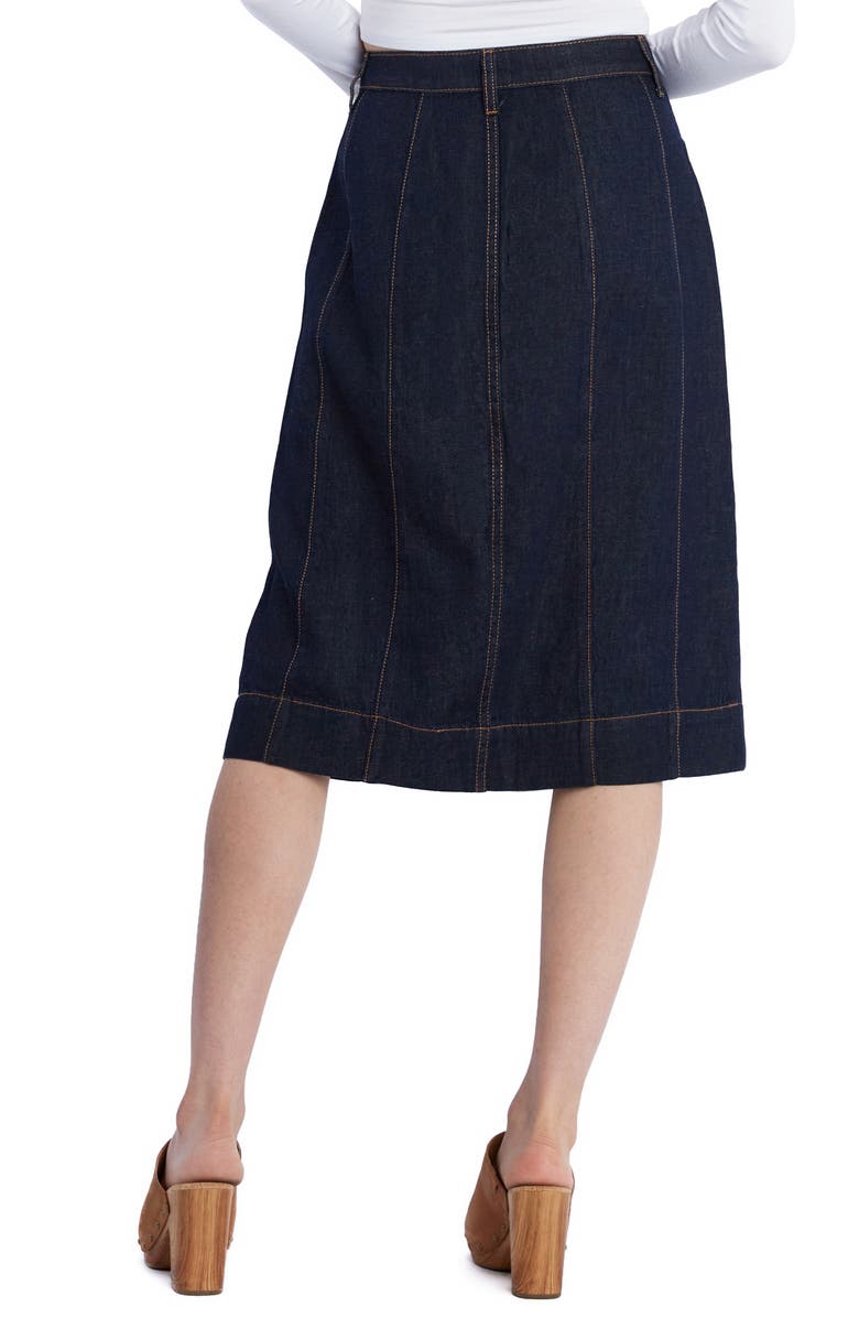 Wash Lab Denim Alice Pintuck Denim Skirt, Alternate, color, Alice Blue
