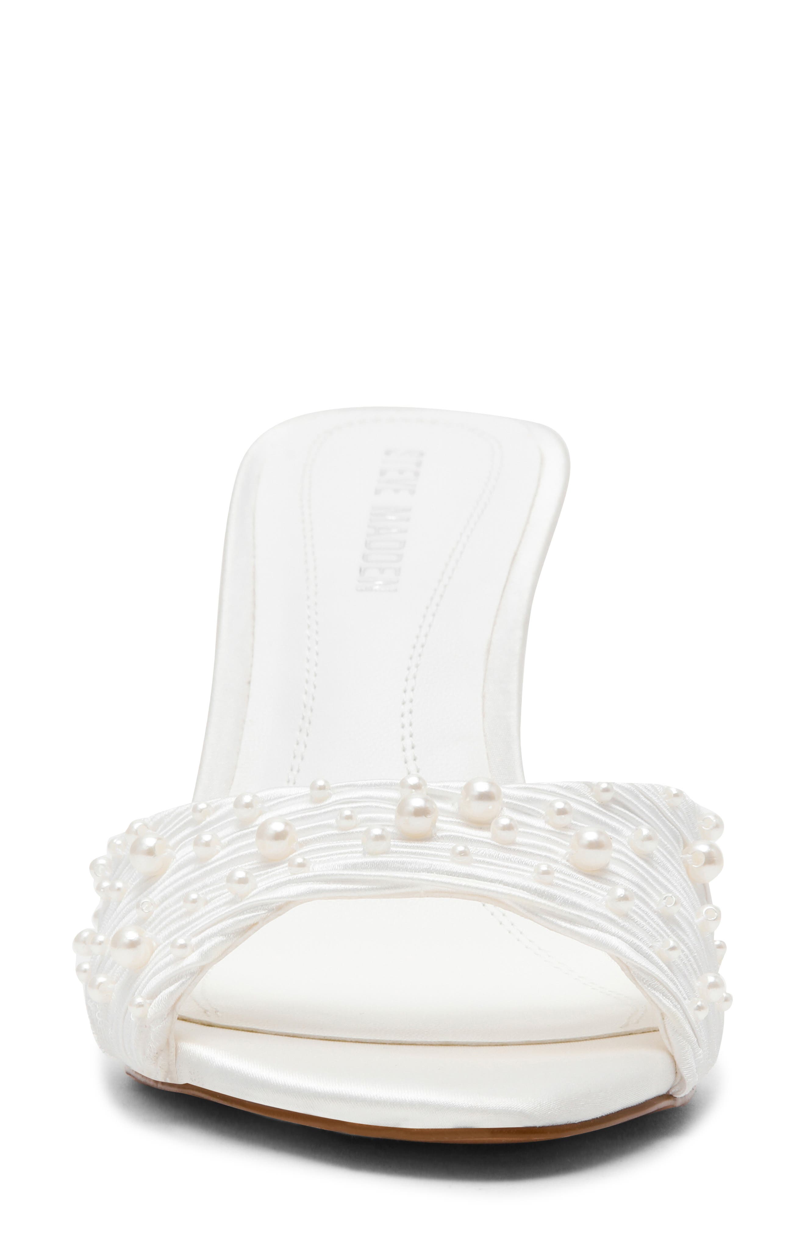 Steve Madden Santi Slide Sandal, Alternate, color, White Pearl