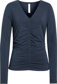 Zella Ruched Long Sleeve T-Shirt