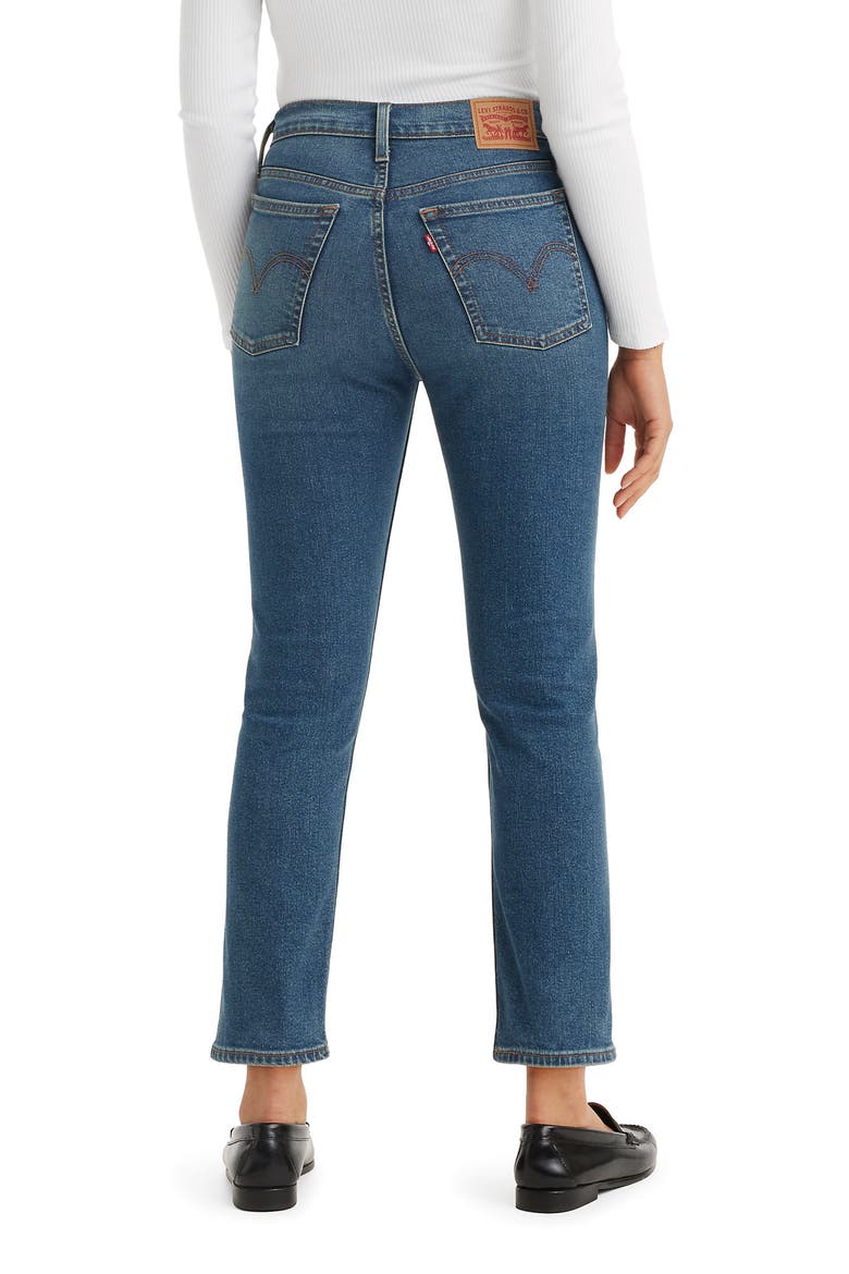 Wedgie High Waist Straight Leg Jeans, Alternate, color, MAXIMUM EFFORT