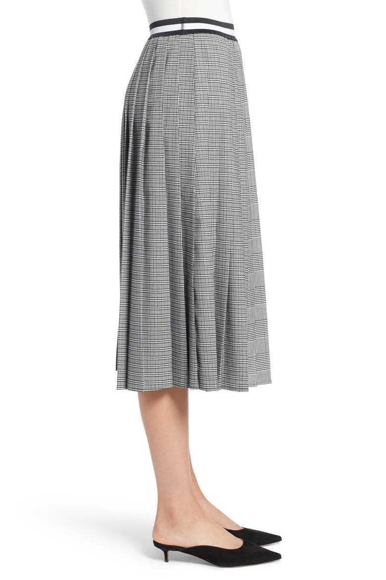 Plaid A-Line Skirt, Alternate, color, BLACK MIXED PLAID