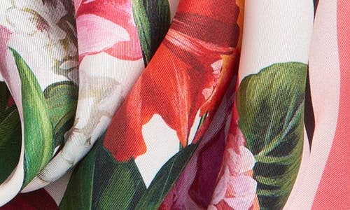 Dolce & Gabbana Printed Silk Foulard In Pink