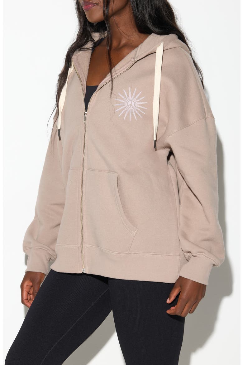 Emit Peace Boyfriend Zip Hoodie, Alternate, color, MOON ROCK