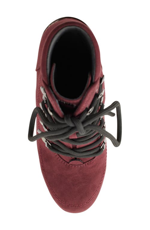 Dkny Linni Lace-up Platform Bootie In Burgundy