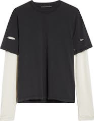 STOCKHOLM SURFBOARD CLUB Box Fit Distressed Layered Recycled Cotton T-Shirt