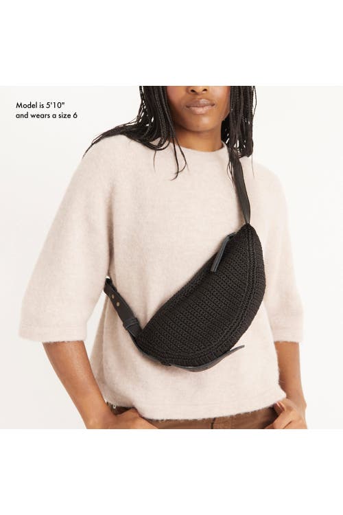 The Sak Tess Sling Bag In Black Crochet