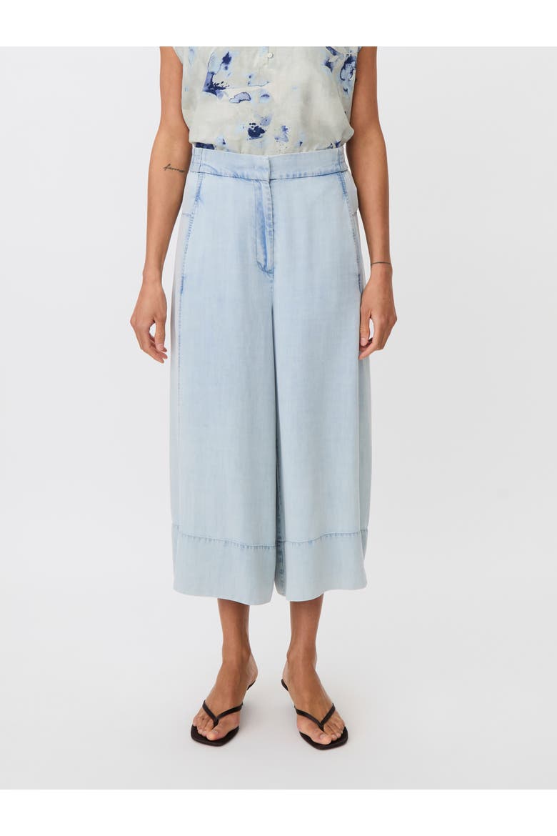 Maportia Denim Wide-Leg Culotte Trouser, Main, color, Light Denim