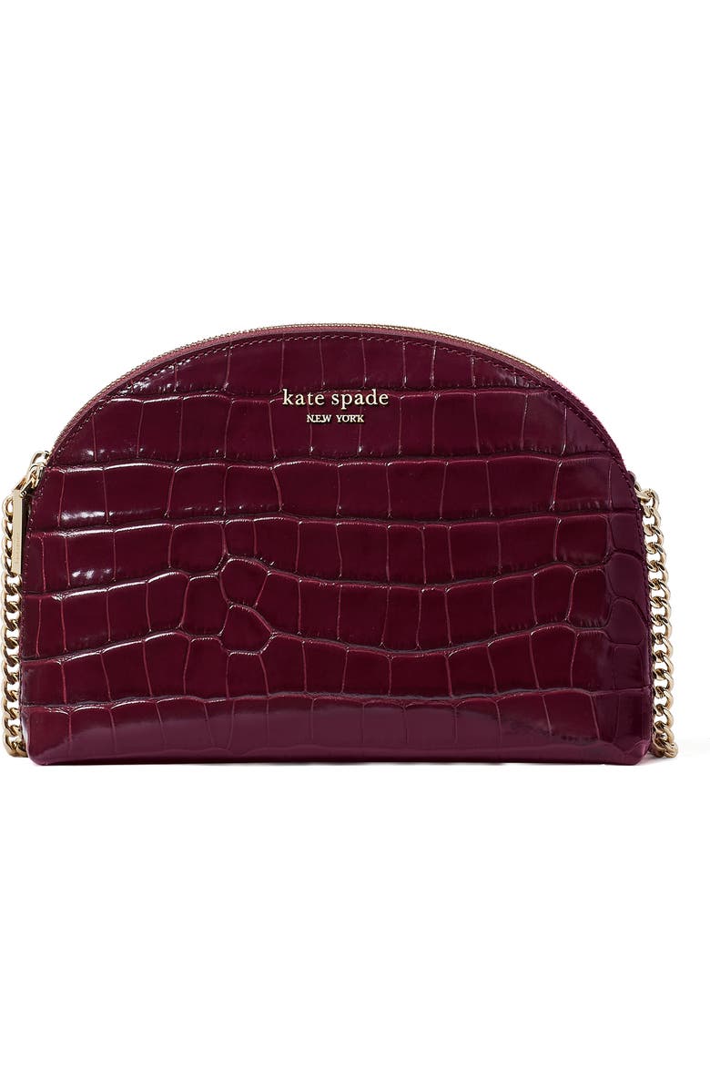 Kate Spade New York spencer croc embossed crossbody bag, Main, color,