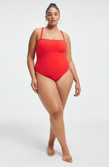 Sculpt Lace-Up Back One-Piece Swimsuit