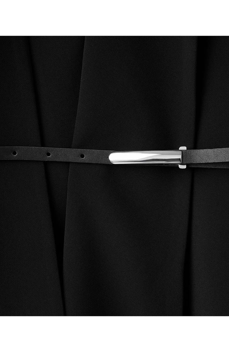 MANGO Scarf Neck Belted Minidress, Alternate, color, Black