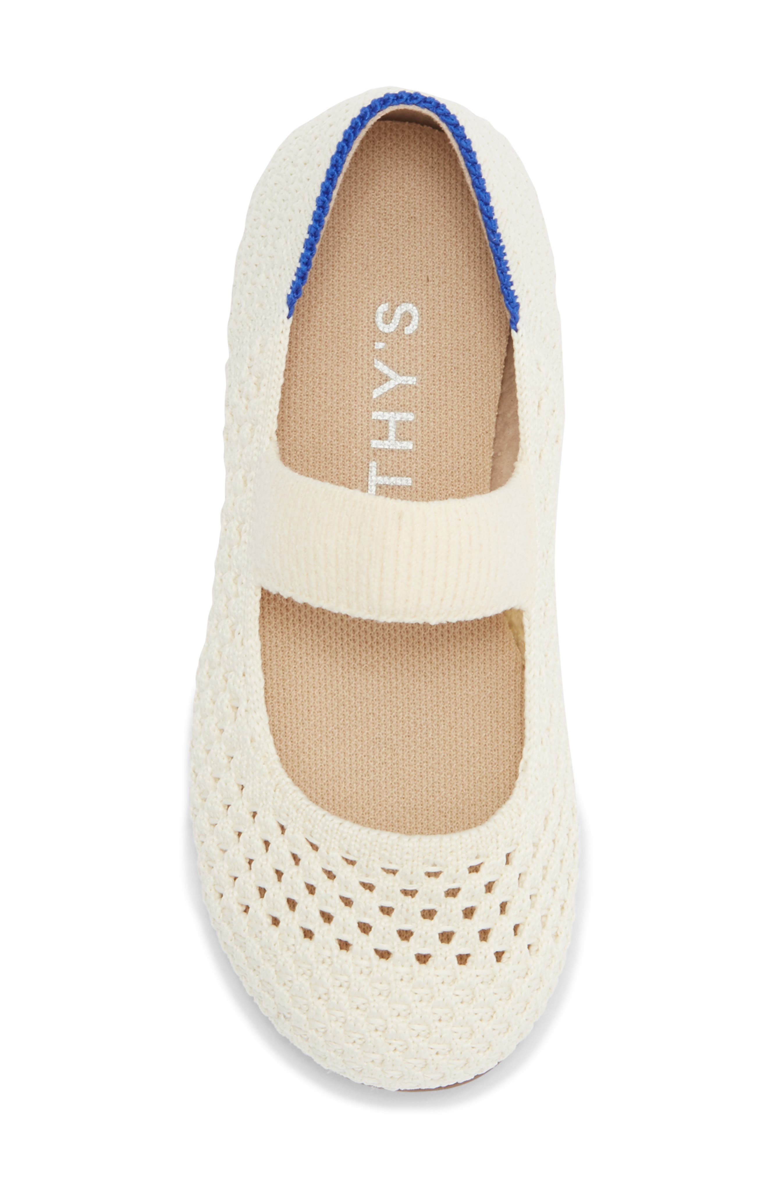 Rothy's Kids' Mary Jane Flat, Alternate, color, White Open-Knit