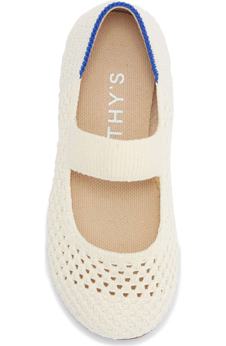 Rothy's Kids' Mary Jane Flat, Alternate, color, White Open-Knit