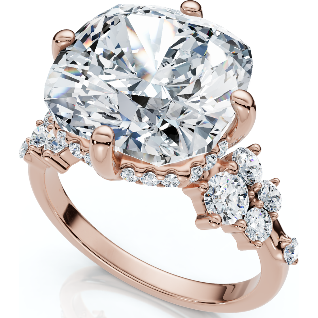 Bliss Diamond Certified 5 1/2ct Muse Cushion Diamond Engagement Ring 14k Gold Or Pt Lab Grown In Gold
