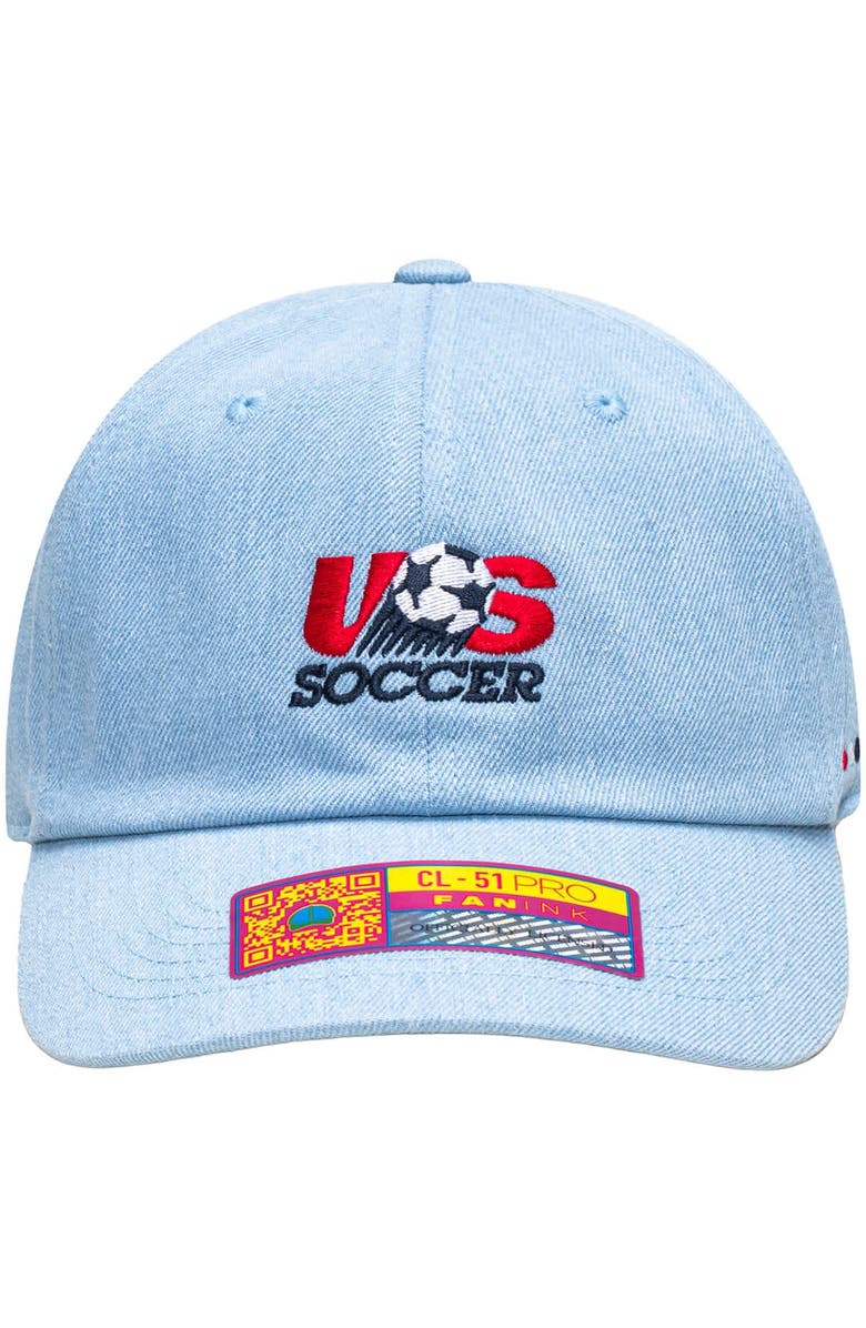 FAN INK Unisex  Light Blue USMNT Making History Adjustable Trucker Hat, Alternate, color, Light Blue