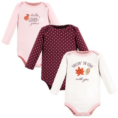 Essential All-Cotton Long-Sleeve Bodysuit Triple Pack (Baby)