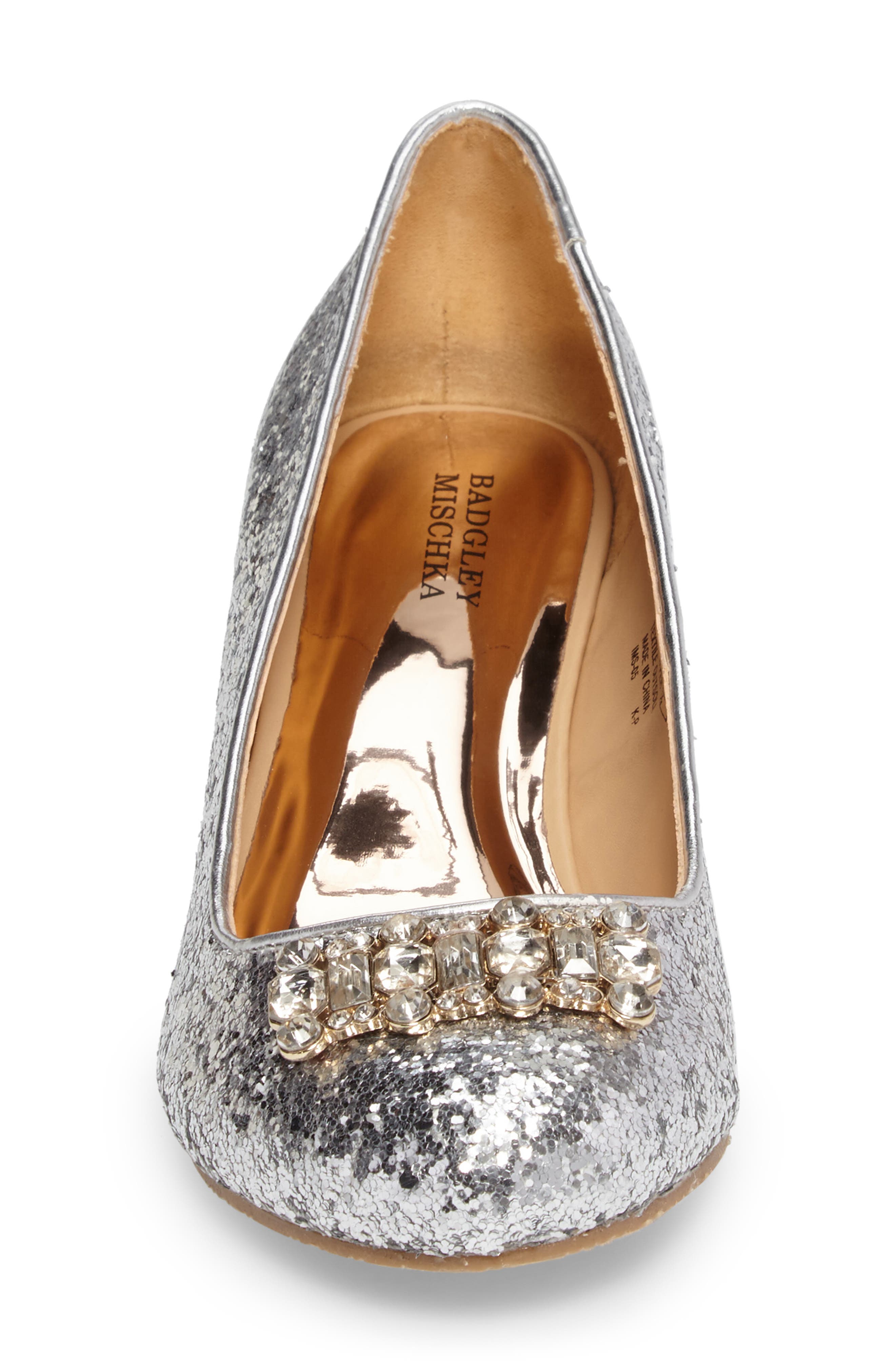 Badgley Mischka Starlett Adorb Pump, Alternate, color, SILVER