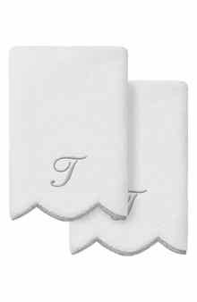 Scallop Personalized Monogram 2-Piece Towel Set