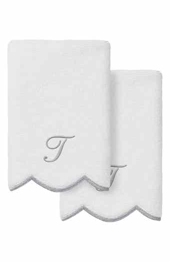 Scallop Personalized Monogram 2-Piece Towel Set