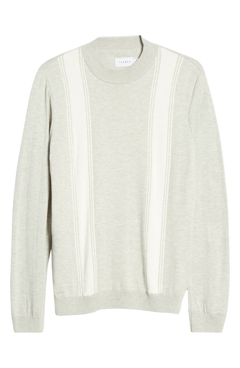 Topman Stripe Mock Neck Sweater, Alternate, color, 