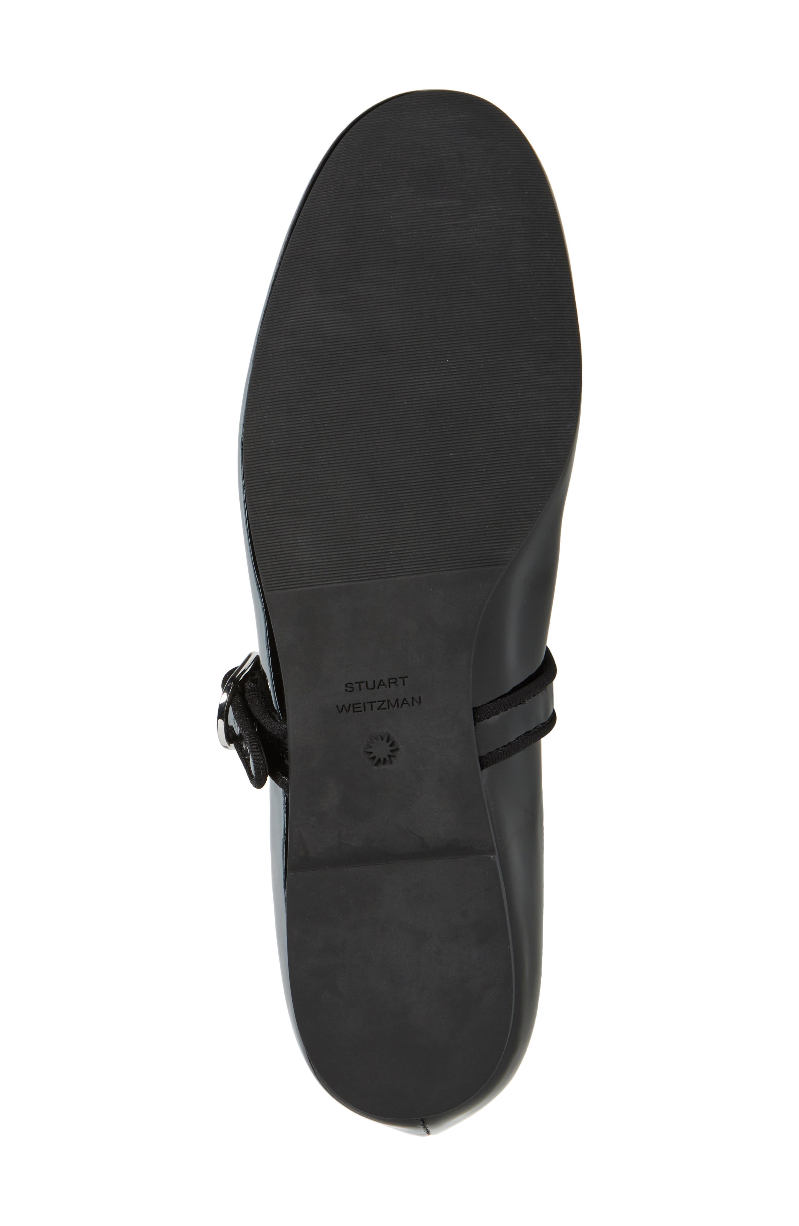 Stuart Weitzman Alice Mary Jane Flat, Alternate, color, Black Patent