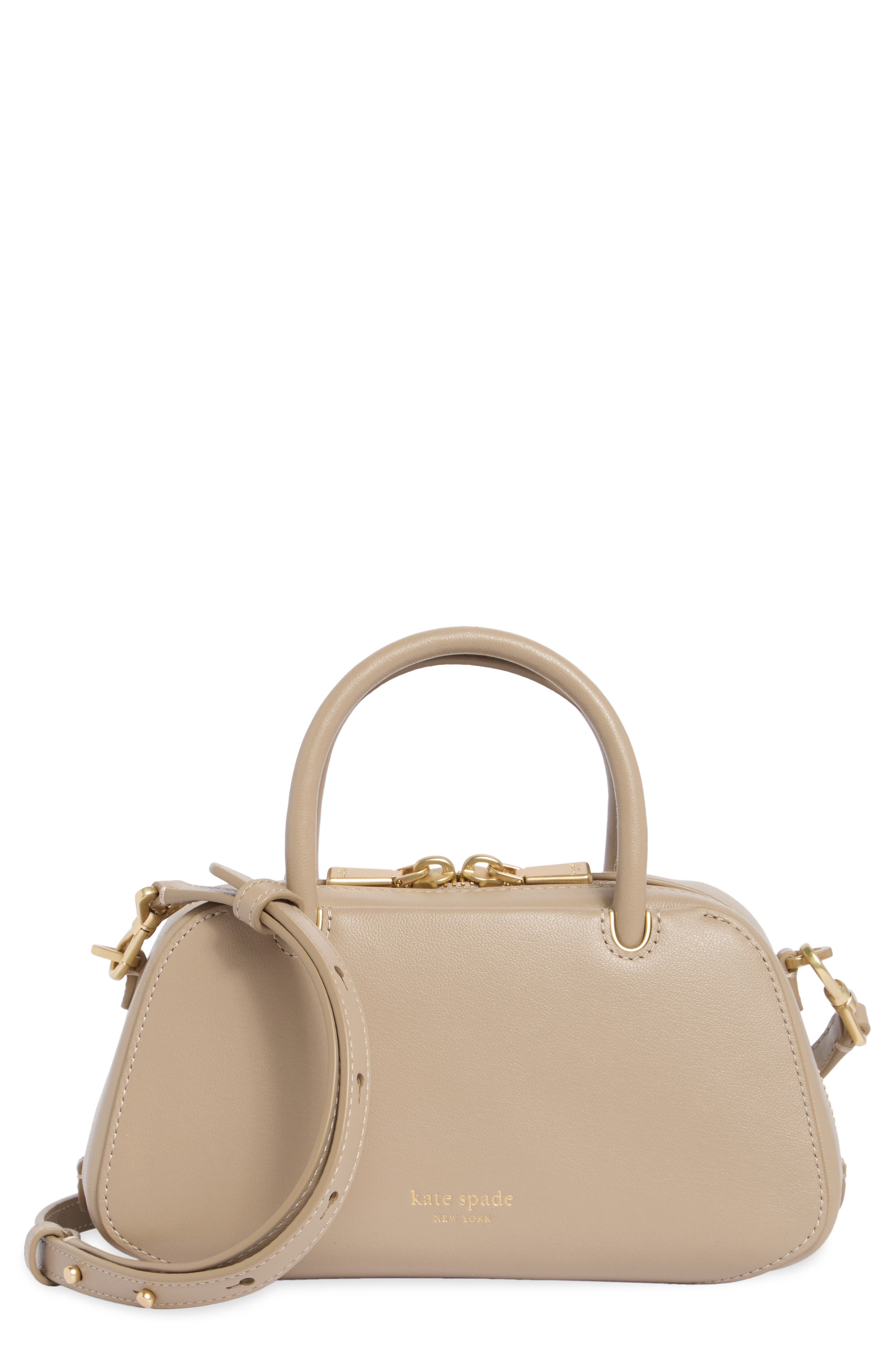 mini grace fine grain leather top handle bag