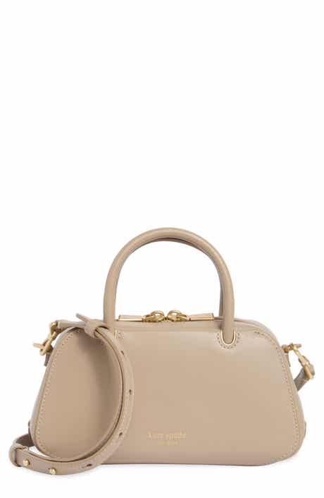mini grace fine grain leather top handle bag