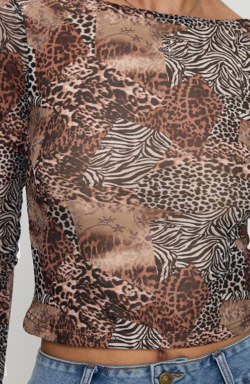 Princess Polly Tied In Long Sleeve Mesh Top