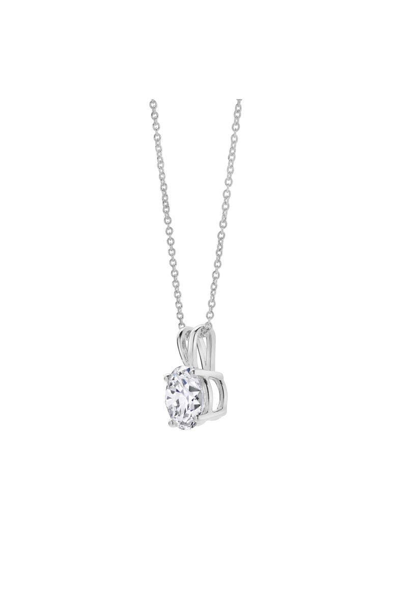Lucent 14K Gold Round Lab Grown Diamond Pendant - 2 Ct, Alternate, color, 14K White Gold