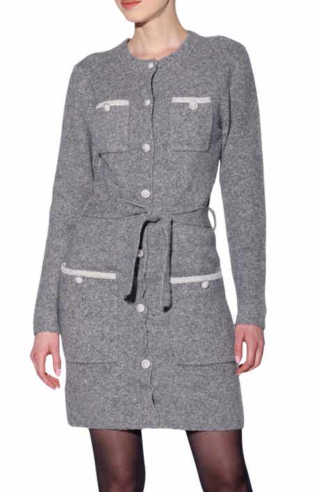 Walter Baker Beth Button Front Sweater Dress