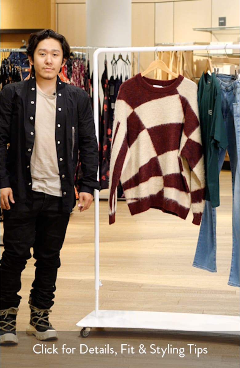 Asymmetric Colorblock Crewneck Sweater, sales video thumbnail