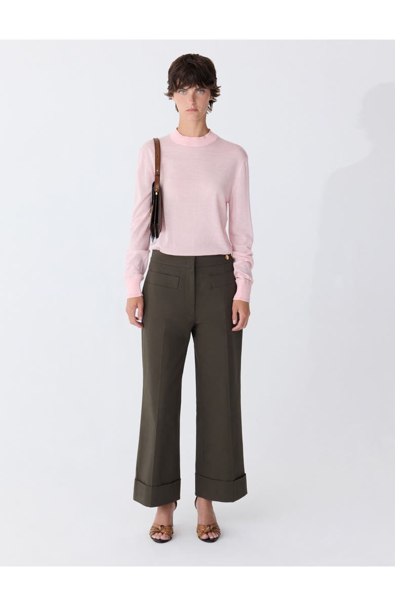 Callas Milano Brody Cropped-cuff Pant, Alternate, color, Forest