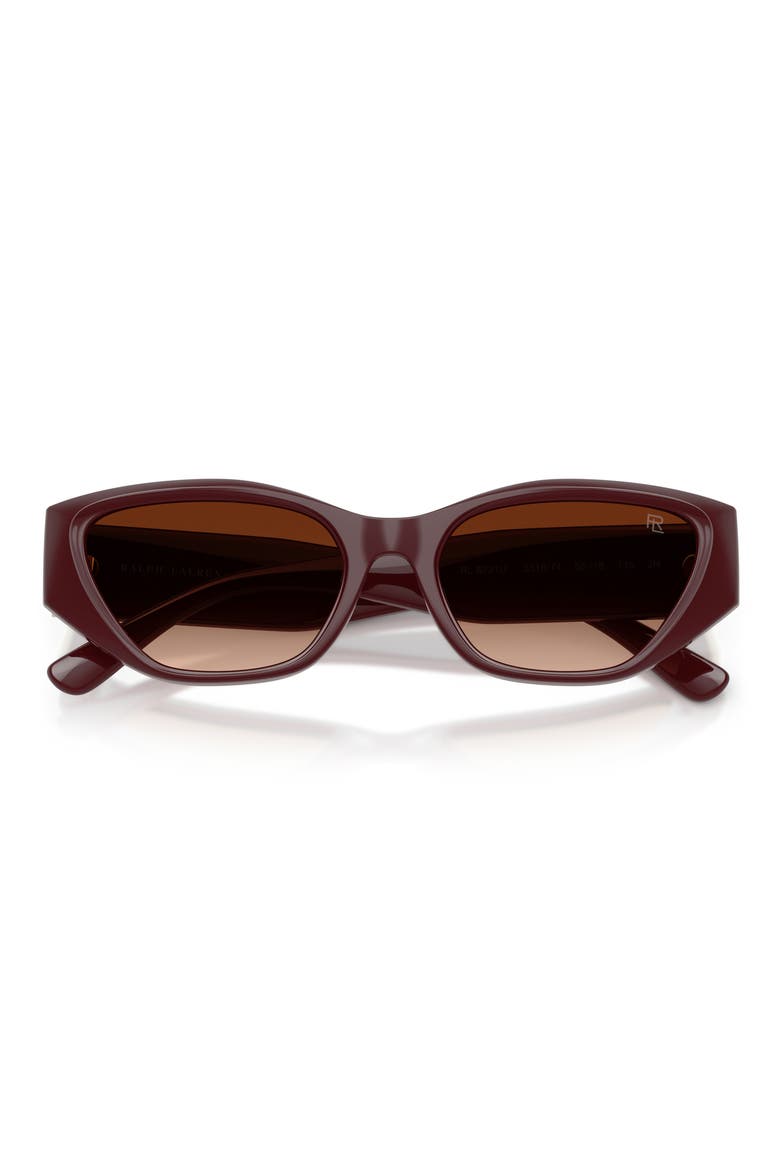 55mm Butterfly Sunglasses, Alternate, color, BORDEAUX / GRADIENT BROWN