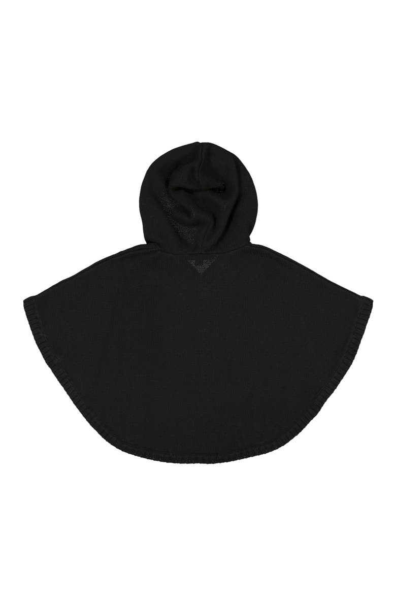 Hope & Henry Baby Girls' Sweater Cape with Faux Fur Hood, Infant, Alternate, color,