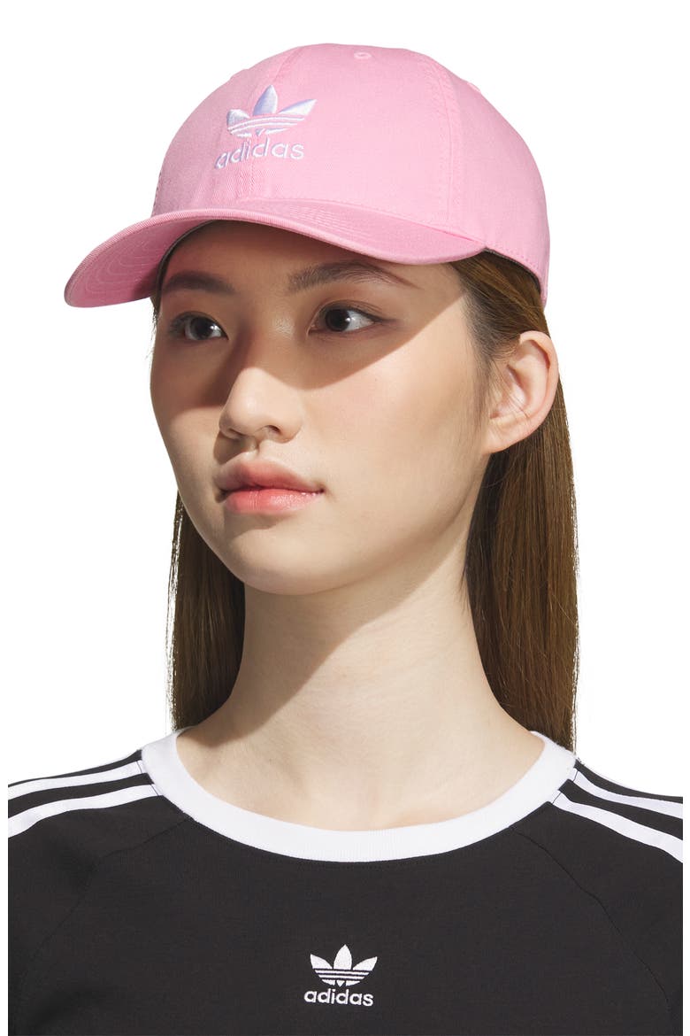 Originals Relaxed Cotton Baseball Cap, Alternate, color, SEMI PINK GLOW/ WHITE