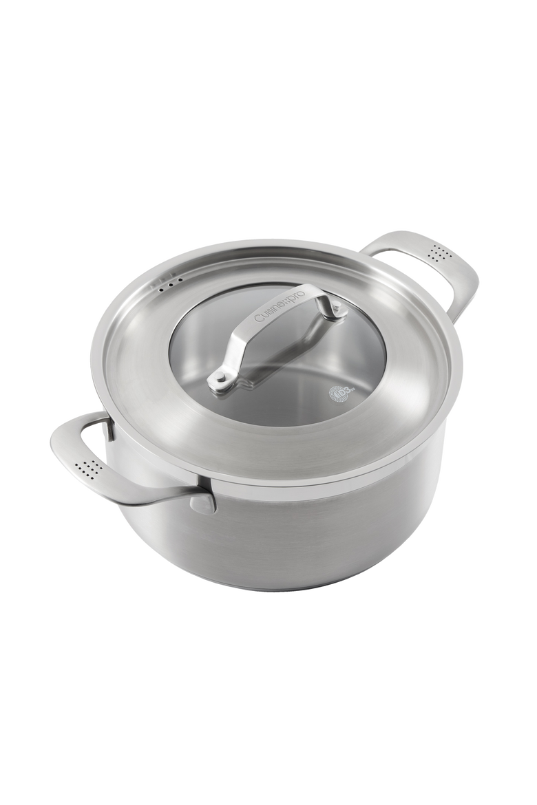 iD3® SS 5 Qt. Casserole Pan with Lid, Main, color, SILVER