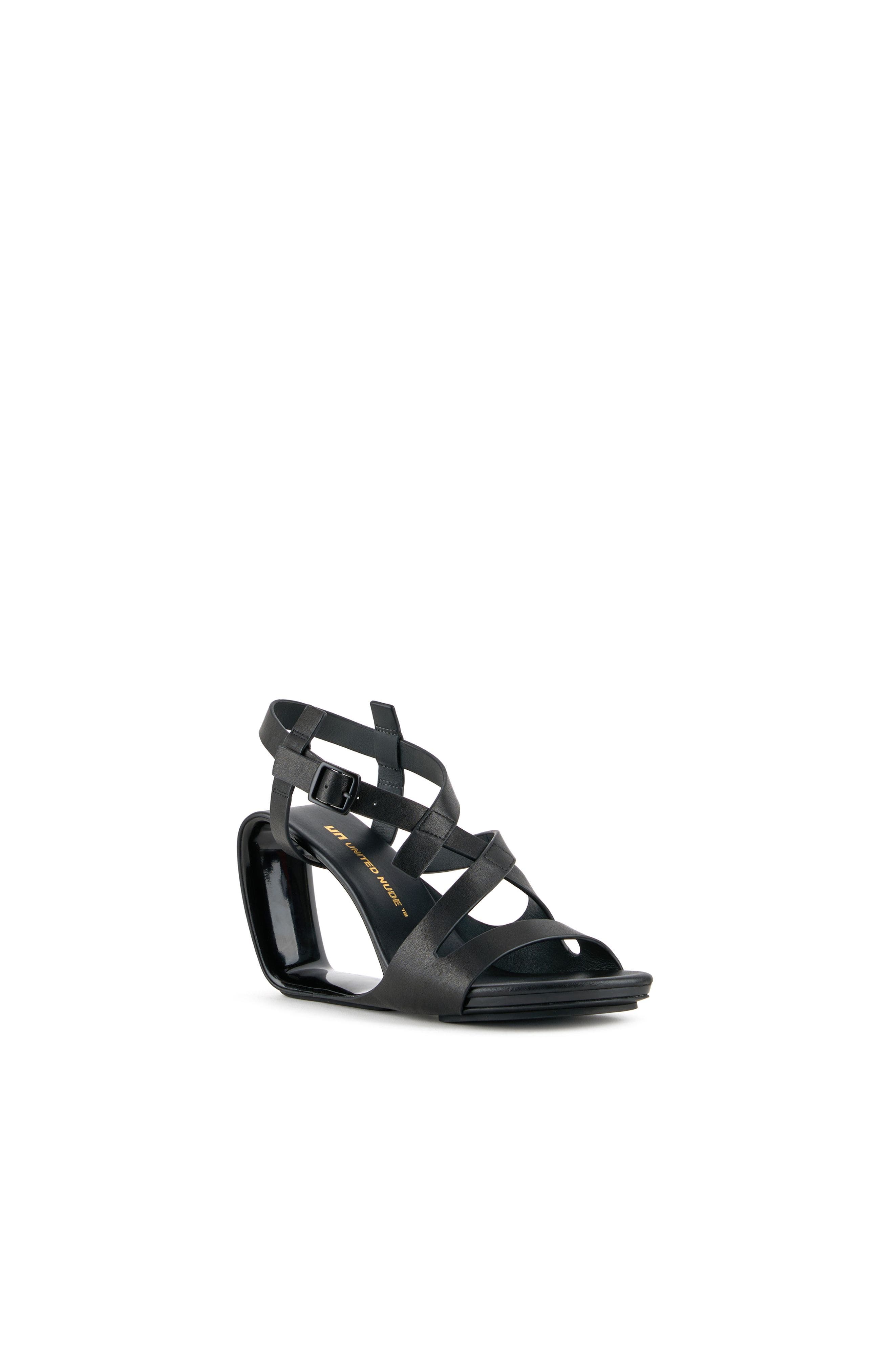 United Nude Mobius Straps Hi Sandals, Alternate, color, Black